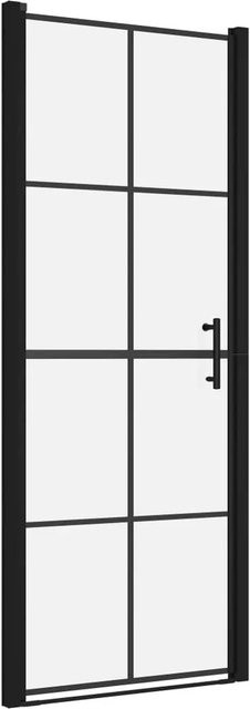 vidaXL Duschtür aus Hartglas in Schwarz, Breite: 81 cm, Höhe: 195 cm - Bild 1