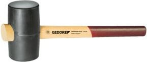 Gedore Gummihammer mit Holzgriff in Schwarz, Durchmesser: 65 mm - Bild 1