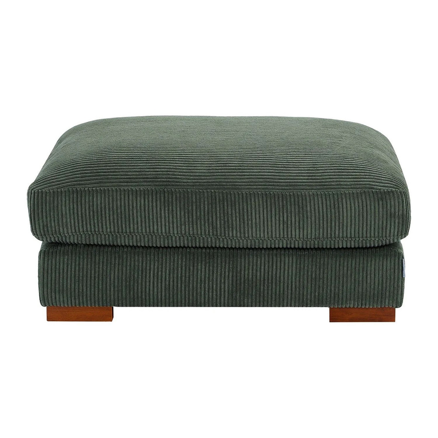 Vente-unique Sitzhocker Sperone in Grün aus Samt mit zeitgenössischem Stil, Höhe: 47 cm, Breite: 77 cm, Tiefe: 47 cm - Bild 2
