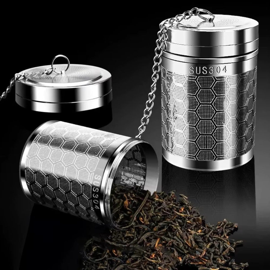 FEB.WIND Tee-Infuser aus Edelstahl in Silber mit feinem Netz als Tee-Wasser-Separator und Teefilter für Teekanne und Tasse - Bild 3