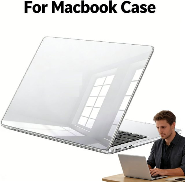 Kristallklare Hartschalenhülle für Apple MacBook Pro 14 und MacBook Air 13 sowie 15 (M4 M3 M2 M1), transparent - Bild 1