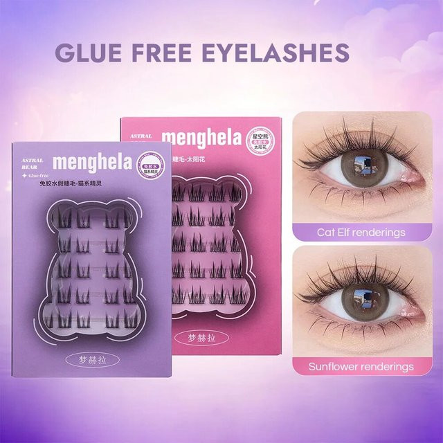 MENGHELA Wimpern HL841, natürlich, Unisex - Bild 1