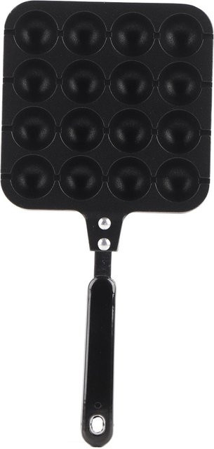 CosyHome Takoyaki Backform aus Aluminiumlegierung mit 16 Löchern für Fleischbällchen in Schwarz - Bild 1