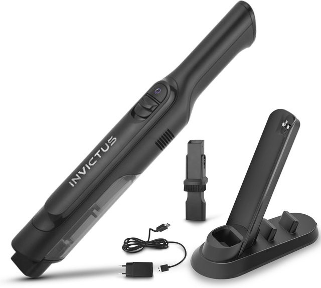 INVICTUS ONE PRIMUS Akku-Staubsauger Set, 8-teilig, Schwarz mit HEPA-Filter und Ladestation - Bild 1