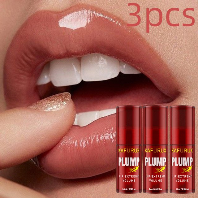 KAFURUX Lip Plump Lippenöl, glänzend, 3 Stück - Bild 1