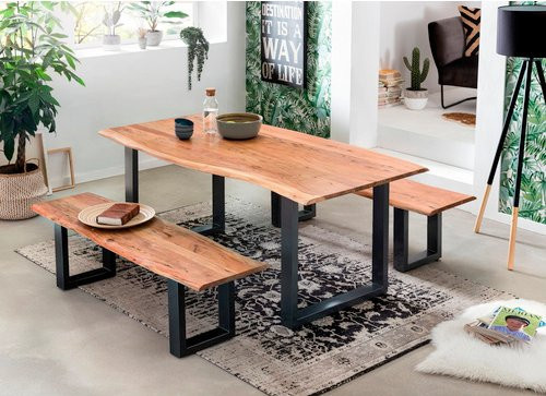 SIT Tisch TOPS&TABLES aus Akazienholz in Braun und Schwarz, Höhe: 77 cm, Breite: 100 cm, Tiefe: 70,2 cm - Bild 1