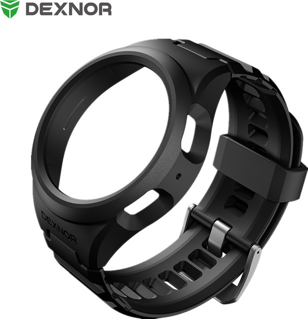 Dexnor Uhrenarmband Silikon, Schwarz, für Samsung Galaxy Watch 6 40mm - Bild 1