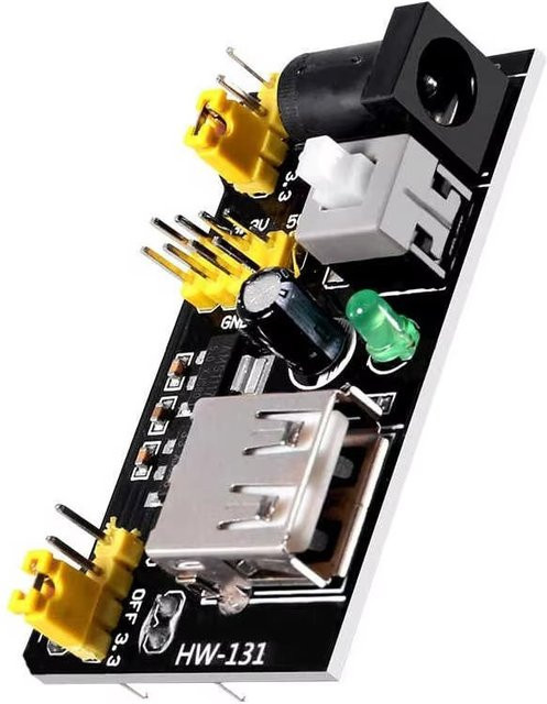 AOKIN MB102 Stromversorgungsmodul für Arduino Board, 3,3 V/5 V, Schwarz - Bild 1