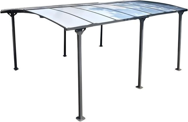 Carport Saint-Tropez von HC Home & Living mit Bogendach und Polycarbonatplatten in Anthrazit und Rauchgrau, B/T/H: 503 x 328 x 211 cm - Bild 1