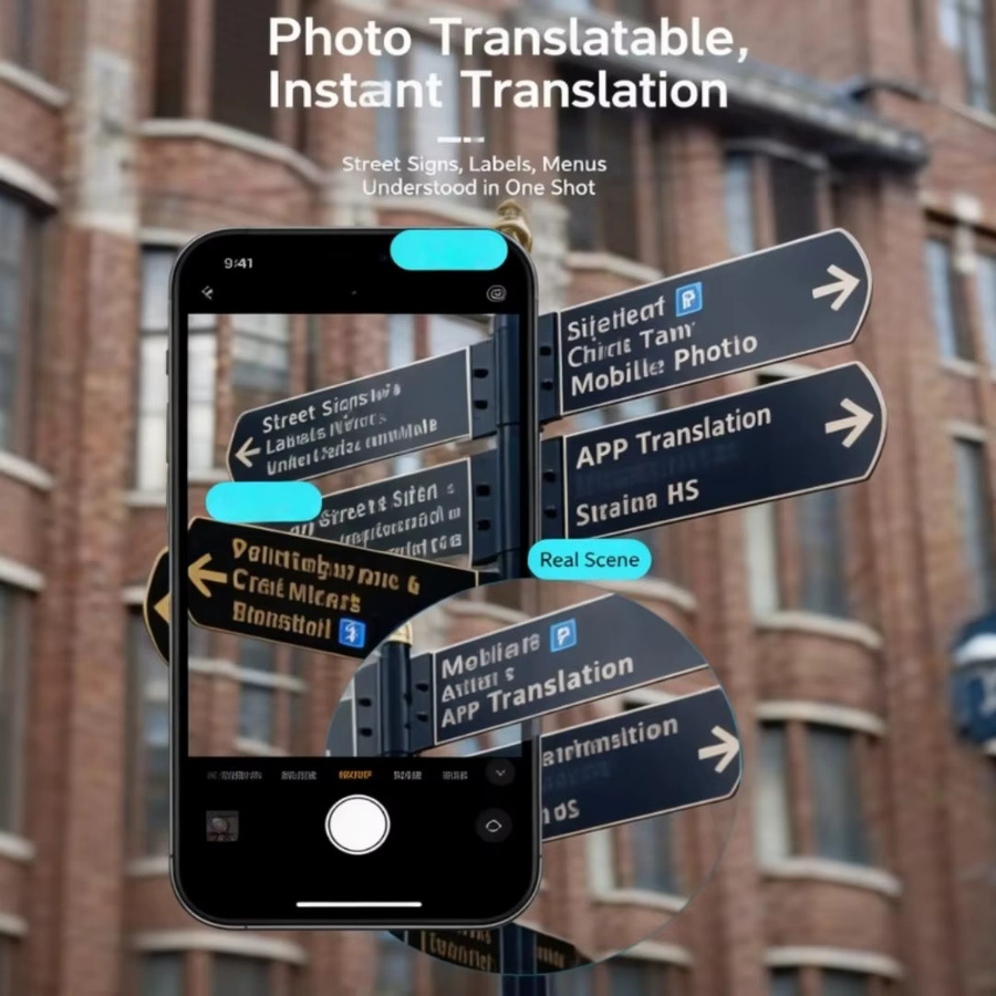 Bytelike Smart Bluetooth Voice Translator 4.2 Echtzeit Übersetzer mit App-Steuerung für 70 Sprachen in Schwarz - Bild 2
