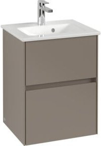 V&B Waschtischunterschrank Collaro mit Waschbecken und LED-Beleuchtung, Farbe: Tau, B/T/H: 47,2 x 61 x 40,4 cm - Bild 1