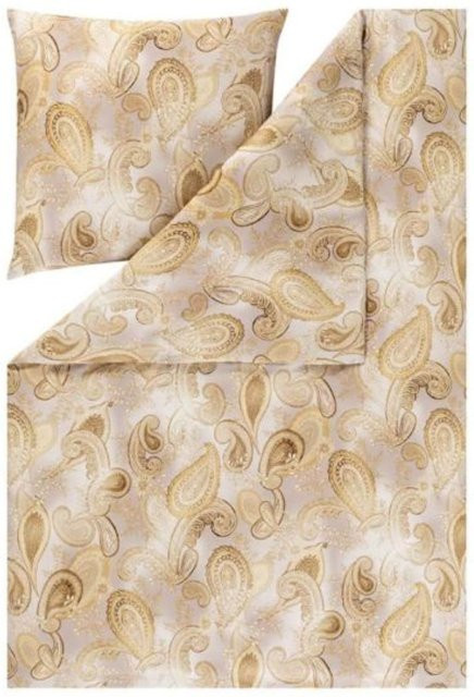 Estella Bettwäsche Ticiana aus Bio-Baumwolle mit floralem Design in Beige - Bild 1