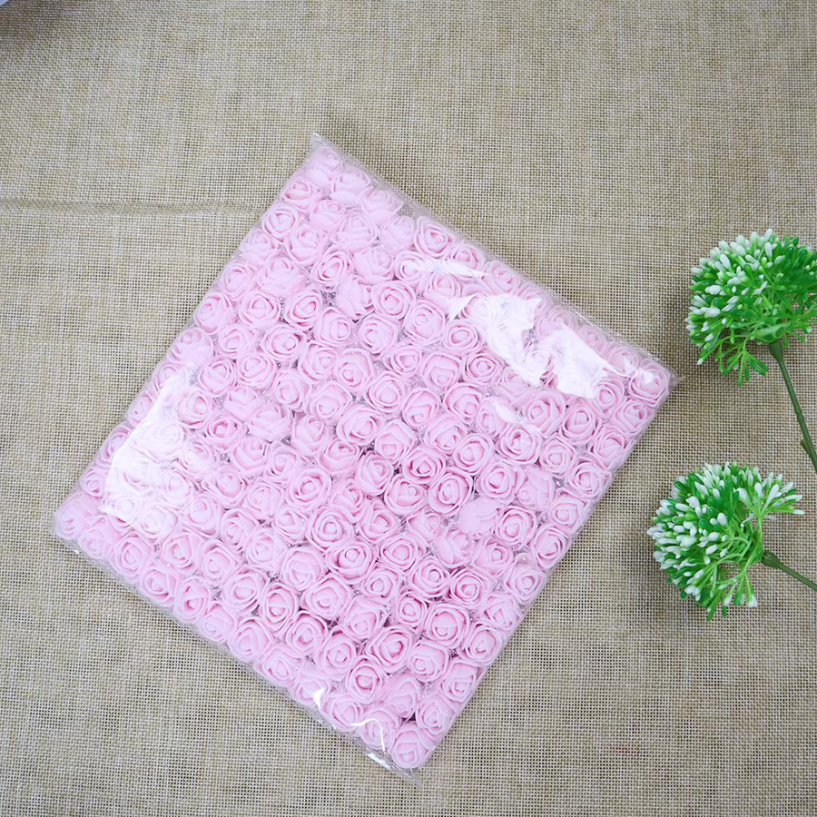 XIAOYINMO Künstliche Rosen aus Schaumgarn in Pink mit UV-Schutz für Garten und Dekoration - Bild 1