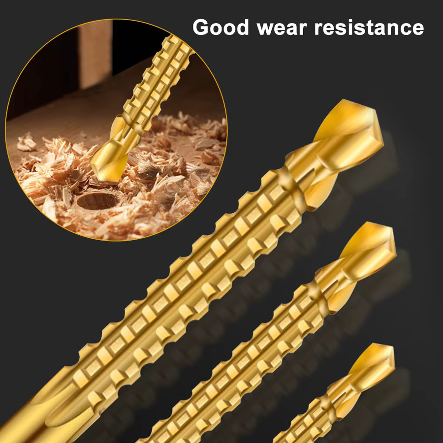 3er-Set Sägebohrer für Holzbearbeitung in Gold für DIY-Lochbohrungen und unregelmäßige Ausschnitte - Bild 4