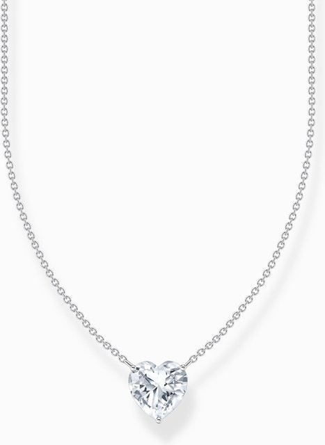 Thomas Sabo Kette mit Herz Anhänger, 925 Silber, Zirkonia, Damen - Bild 1