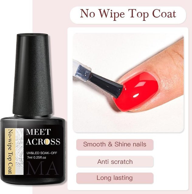 MEET ACROSS Käse-Glitzer-Nagelgel, 7 ml, 6 Farben, Soak-Off-UV-Gel - Bild 1