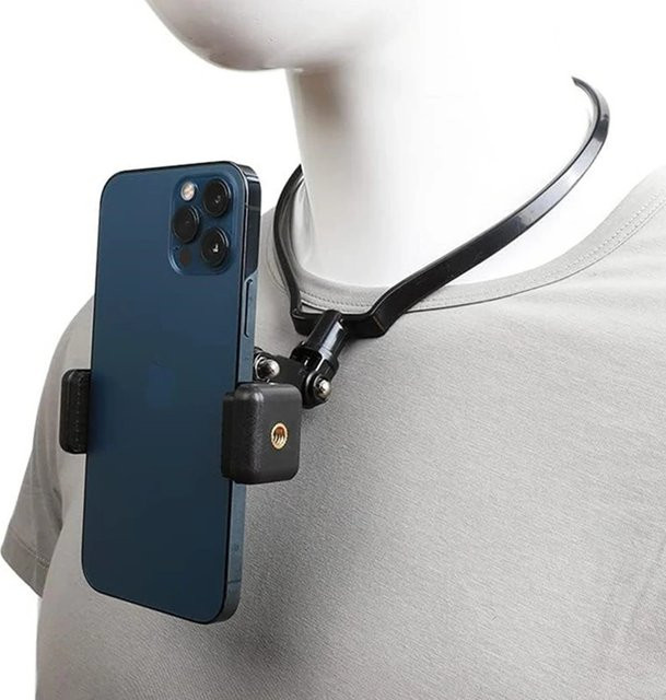 Newteneight Universeller tragbarer Nackenhalter für Smartphones und GoPro in Schwarz - Bild 1