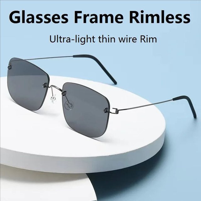 Dänemark SO SMOOTH WIND Sonnenbrille, randlos, Titanium, grau, Unisex - Bild 1