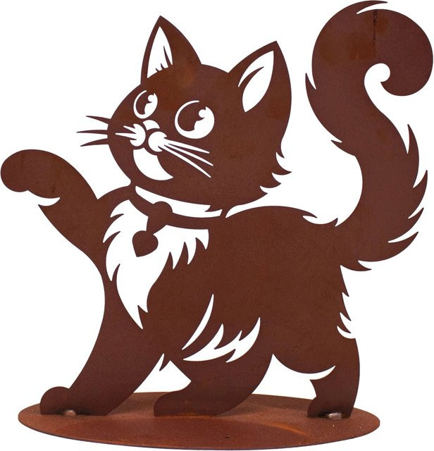 Ferrum Art Design Deko-Figur Katze Bella aus Metall in Braun, B/T: 35 x 35 cm - Bild 1