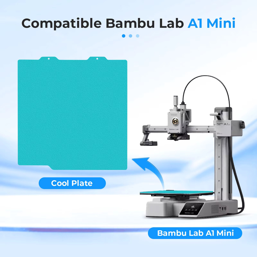 Bambulab Strukturierte PEI Kaltbauplatte für A1 Mini, Doppelseitige PEY PET H1H Stahlplatte, B: 18,4 cm x T: 18,4 cm - Bild 2