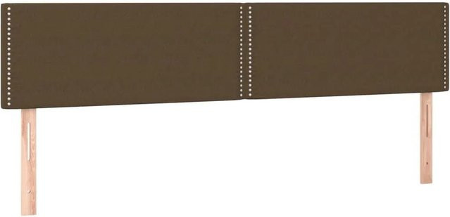 2er-Set vidaXL Kopfteile aus Stoff in Dunkelbraun, B: 100 cm, T: 5 cm, H: 78-88 cm - Bild 1