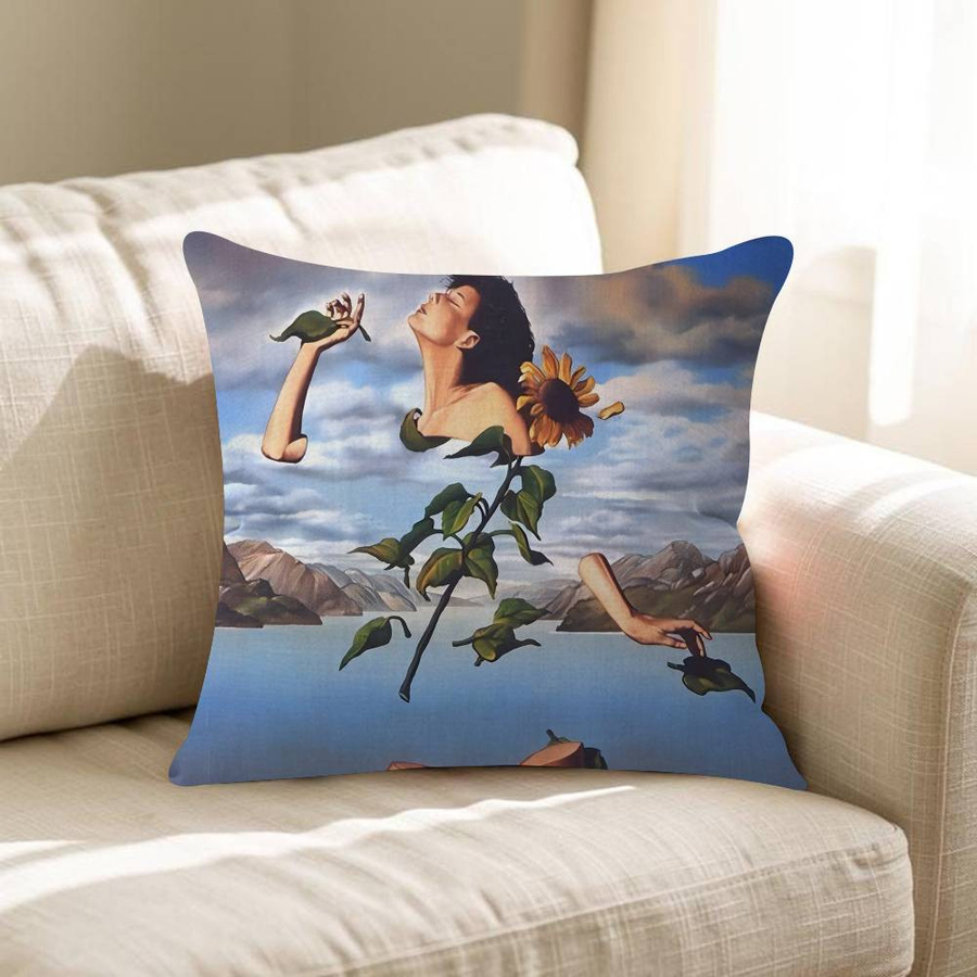 Surrealer Kissenbezug mit Wandkunst-Design aus Peach Skin für Sofa und Schlafzimmer, B/T/H: 18 x 18 x 0 cm - Bild 3