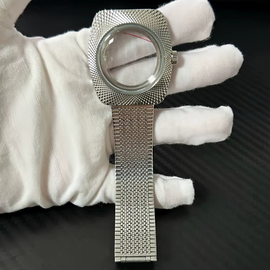 ANST Uhrengehäuse mit Uhrenarmband, Edelstahl, Milanaise, Silber, 36,5 mm, Unisex - Bild 2