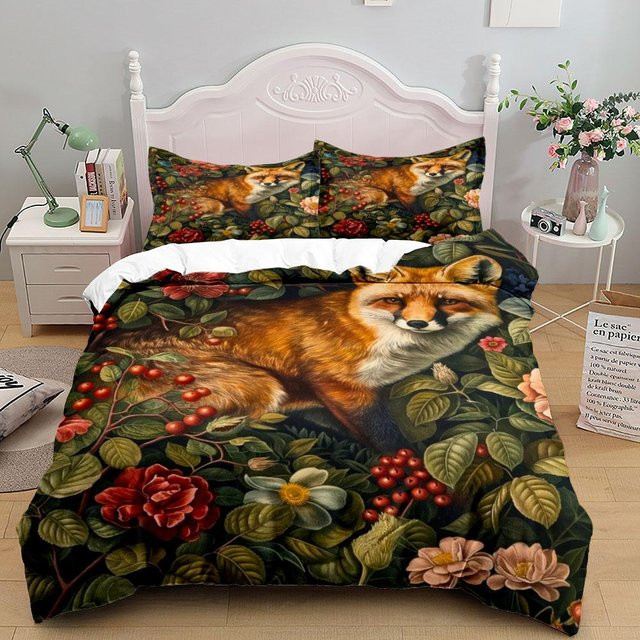 Flylo Bettwäsche-Set William Morris Design mit floralem Muster, Mehrfarbig, Mikrofaser, B/H: 150 x 200 cm - Bild 1