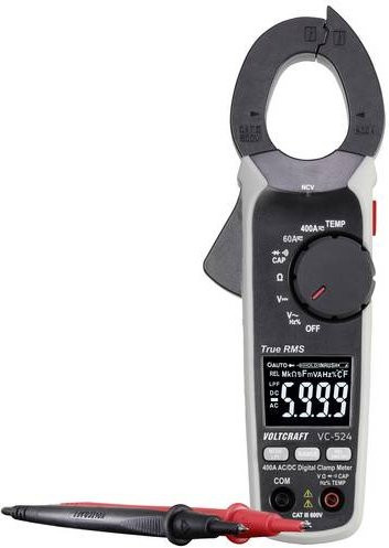 VOLTCRAFT VC-524 Digitale Stromzange CAT III 600V in Grau mit 6000 Counts - Bild 1