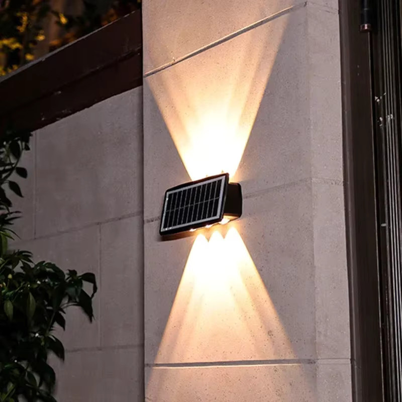 Lyfs Solar LED Wandleuchte für Garten und Außenbereich, Wasserdichter Up-Down Strahler in Schwarz, Modernes Design mit Dämmerungssensor - Bild 2