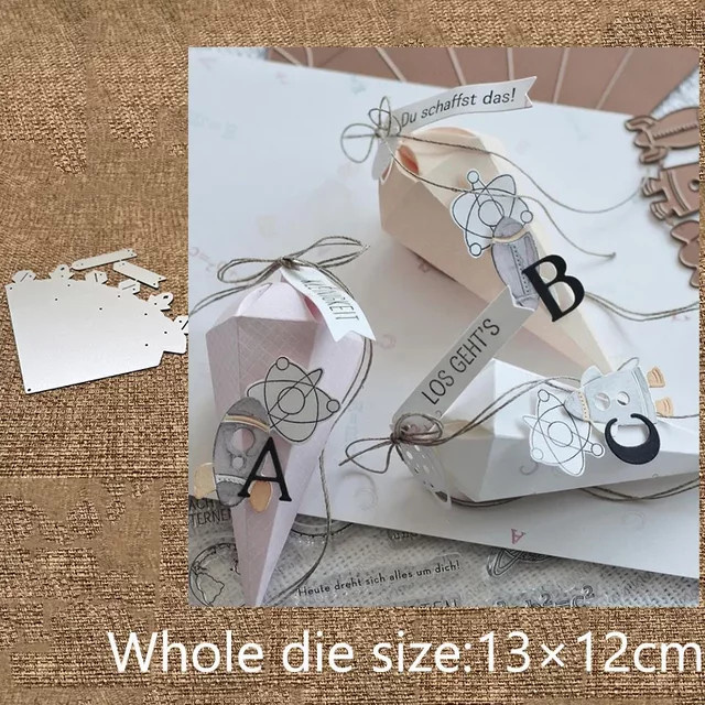 XLDesign Craft Metall-Schablonenform in Silber für Scrapbook, Basteln und Papierdekoration - Bild 1