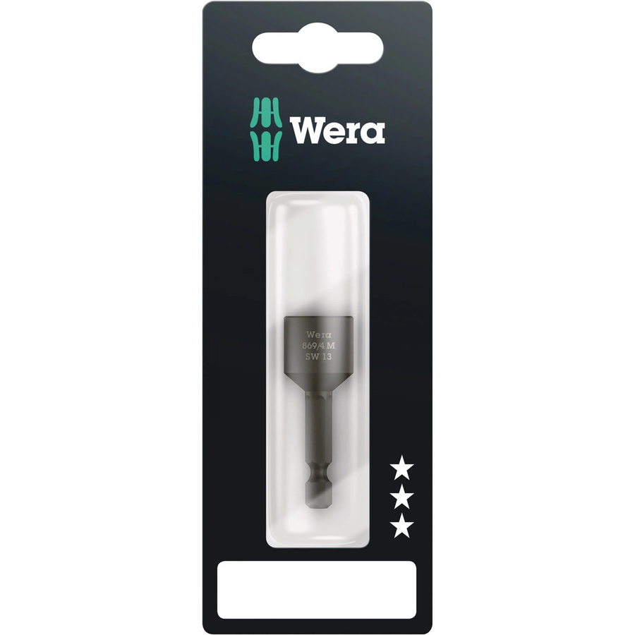 Wera Steckschlüsseleinsatz Maschinenaufnahme 13 mm mit 1/4 Zoll Antrieb und 6,3 mm Abtrieb - Bild 2