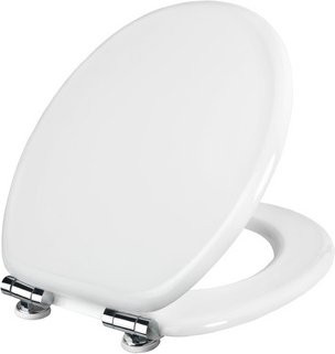 Cornat WC-Sitz MOLINOS in Weiss, D-Form aus MDF mit Softclose-Funktion und Quick-Release-System, B/T/H: 47,0 x 37,5 x 3,25 cm - Bild 1