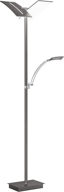 HELL Dual 60458 LED-Deckenfluter in Bronze mit Leselicht, dimmbar und verstellbar - Bild 1