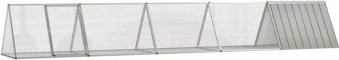 VidaXL Kaninchenkäfig aus verzinktem Stahl in Silber, B: 80,5 cm, H: 71 cm - Bild 1