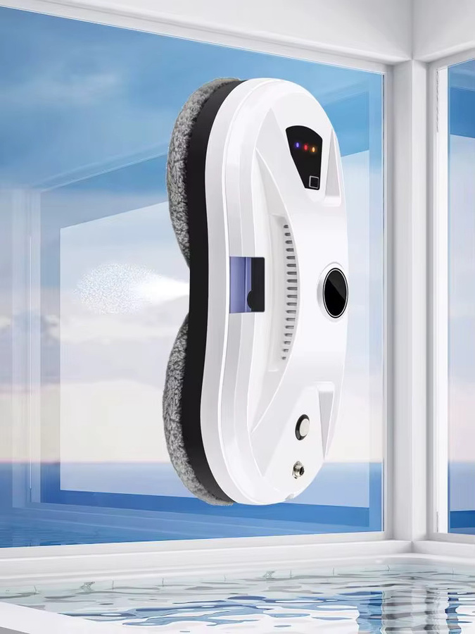 DIVEDEER Fensterputzroboter Weiß/Schwarz, intelligenter automatischer Fensterreiniger ohne Sprühfunktion für große Glasflächen - Bild 1