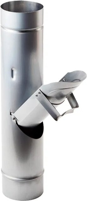 Sarei Regenrohrklappe ohne Sieb NW 80 aus Aluminium in Natur/Silber - Bild 1