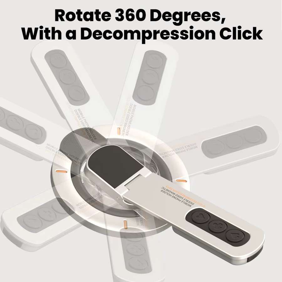Olaf Doppelseitiger Magnethalter mit 360 Grad Rotation für iPhone und Android Smartphones in Weiß - Bild 4