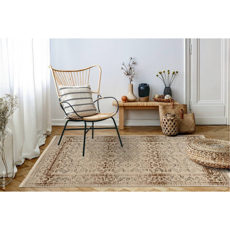 Kayoom Kurzflorteppich Charin 625 in Beige mit orientalischem Design, B/H/L: 120 x 0,35 x 180 cm - Bild 2