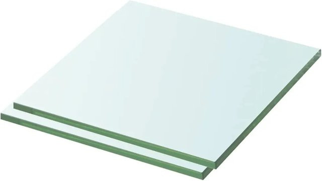 2er-Set vidaXL Regalböden aus transparentem Hartglas, B/T: 30 x 25 cm - Bild 1