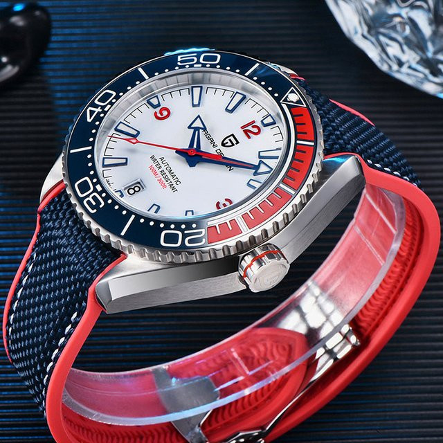 PAGANI DESIGN Armbanduhr, Automatik, Edelstahl, Keramik, Weiß, Herren - Bild 1