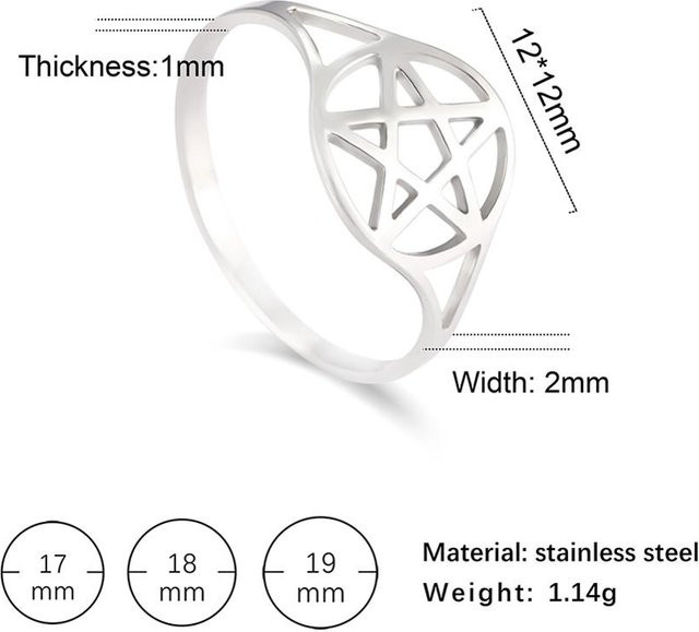 YULIN Ring Edelstahl, Weiß, Damen - Bild 1