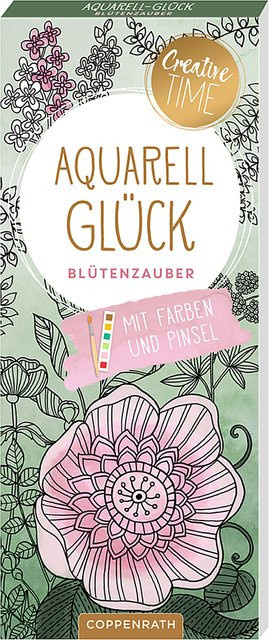 Aquarell-Glück Blütenzauber von Coppenrath in Multicolour auf Papier, B/H: 40,0 x 40,0 cm, Tiefe: 18,5 cm - Bild 1