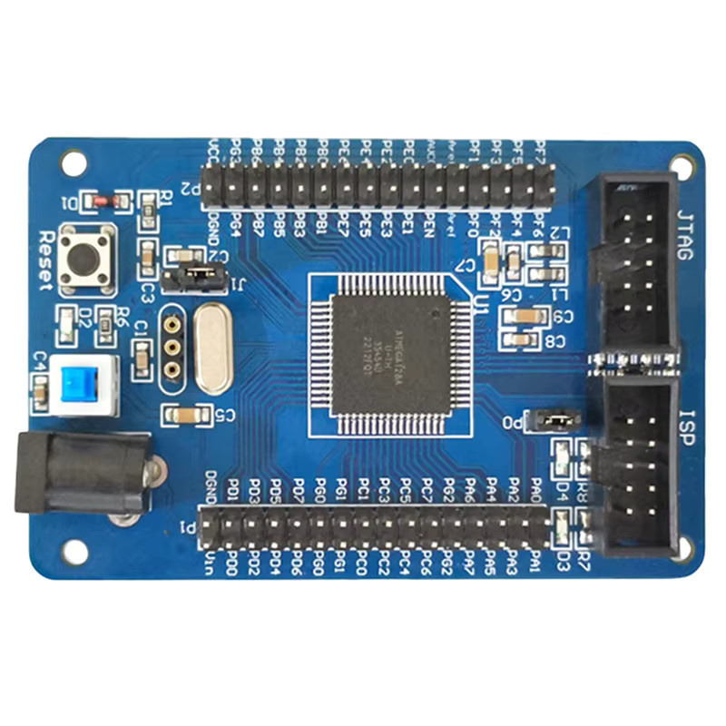 ATmega 128 AVR Minimum Core System Development Board Mikrocomputer Modul in Blau - Bild 2