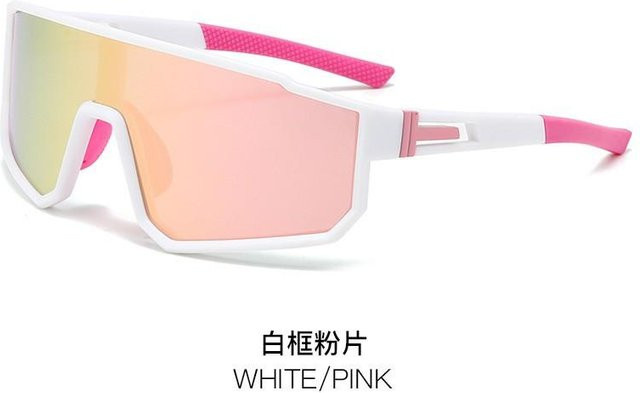 Binchi Keji Travel Sonnenbrille, Kunststoff, Vollrand, rechteckig, weiß, Herren - Bild 1