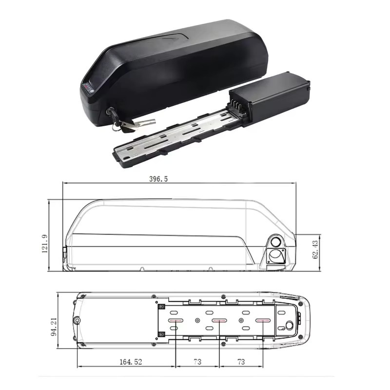 UNITPACKPOWER Hailong E-Bike Akku 48V 20Ah in Schwarz für die Unterrohrmontage - Bild 2