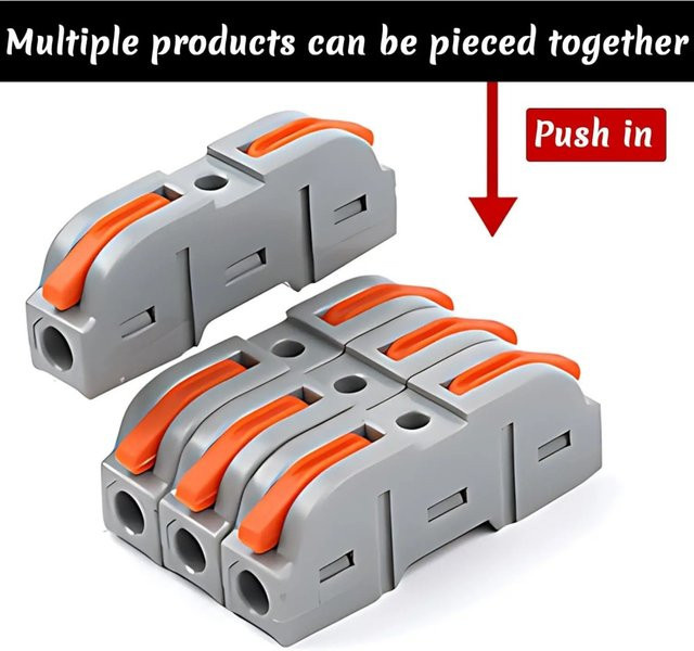 34 Stück Kabelverbinder Schnellverbinder für Massivkabel 0,2-4mm² und Weichkabel 0,08-2,5mm² - Bild 1