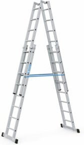 Zarges Vario B LM-Stehleiter aus Aluminium in Silber mit 8 Sprossen - Bild 1