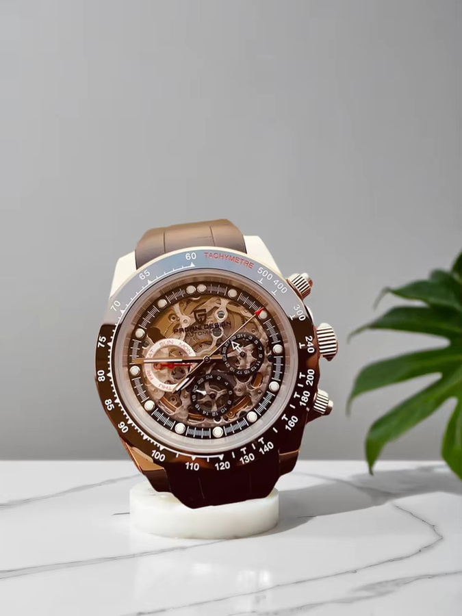PAGANI DESIGN Armbanduhr Automatik, Edelstahl, Silber, Herren - Bild 5