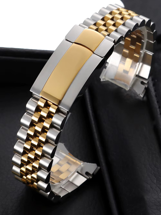 Uhrenarmband Edelstahl, Silber, Unisex, 20mm, 21mm - Bild 4